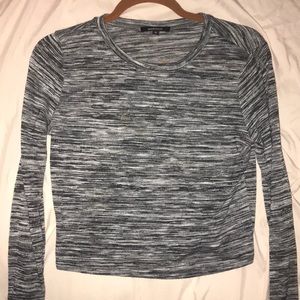 multi-gray long sleeved top
